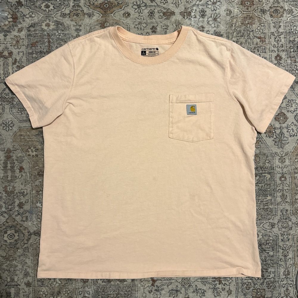 Carhartt Men's Light Peach Short Sleeve Pocket Tee